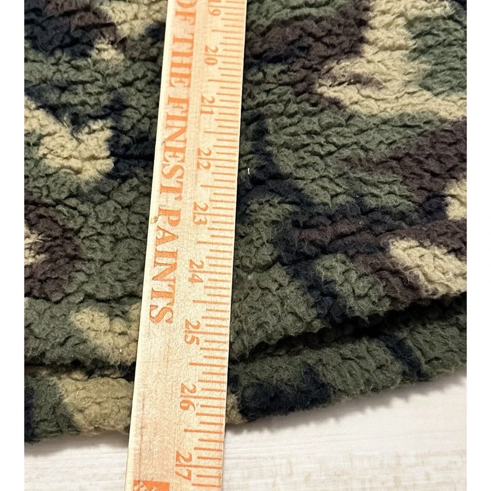 Elodie Women Large Jacket 1/4 Zip Fleece‎ Camo Printed Oversize